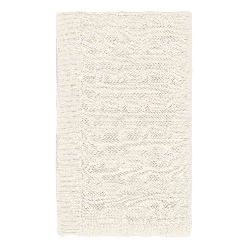 Плед Fado вязаный, бежевый (без подарочной коробки) - 4