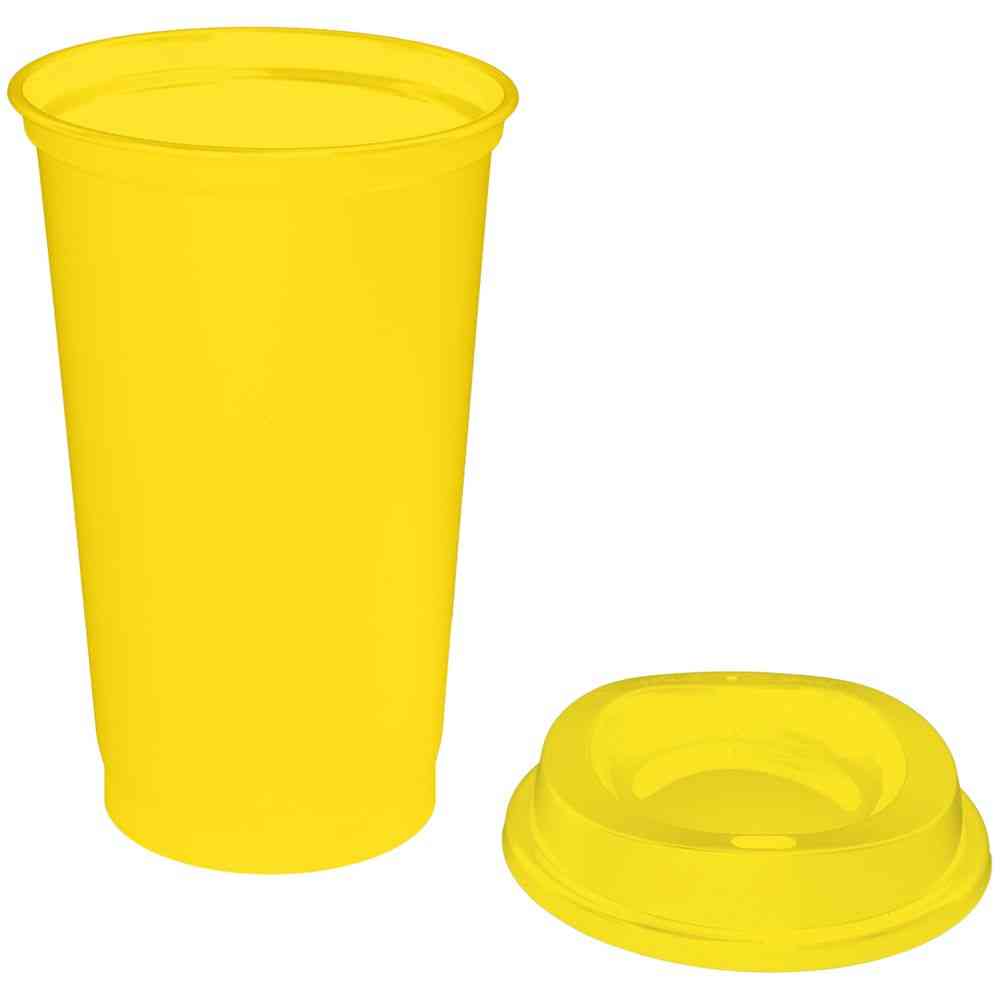 Стакан с крышкой Color Cap, желтый - 2