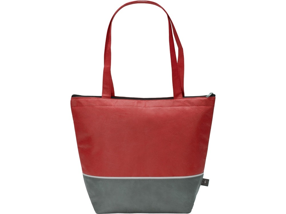 Сумка-холодильник Reviver с длинными ручками из нетканого переработанного материала RPET - 3