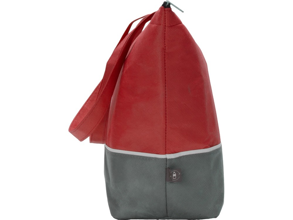 Сумка-холодильник Reviver с длинными ручками из нетканого переработанного материала RPET - 4