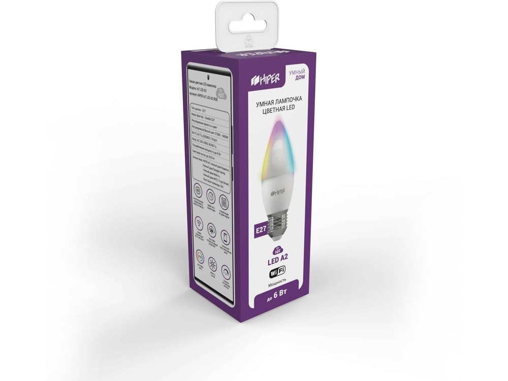 Умная LED лампочка IoT LED A2 RGB - 3