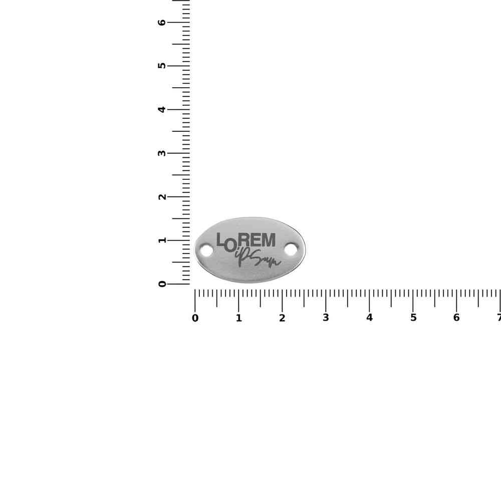 Шильдик металлический Alfa Oval, серебристый - 2