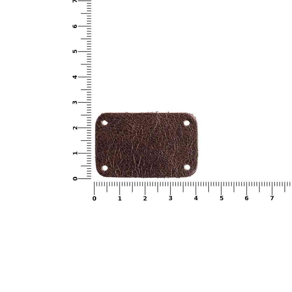 Лейбл кожаный Beta, S, коричневый - 3