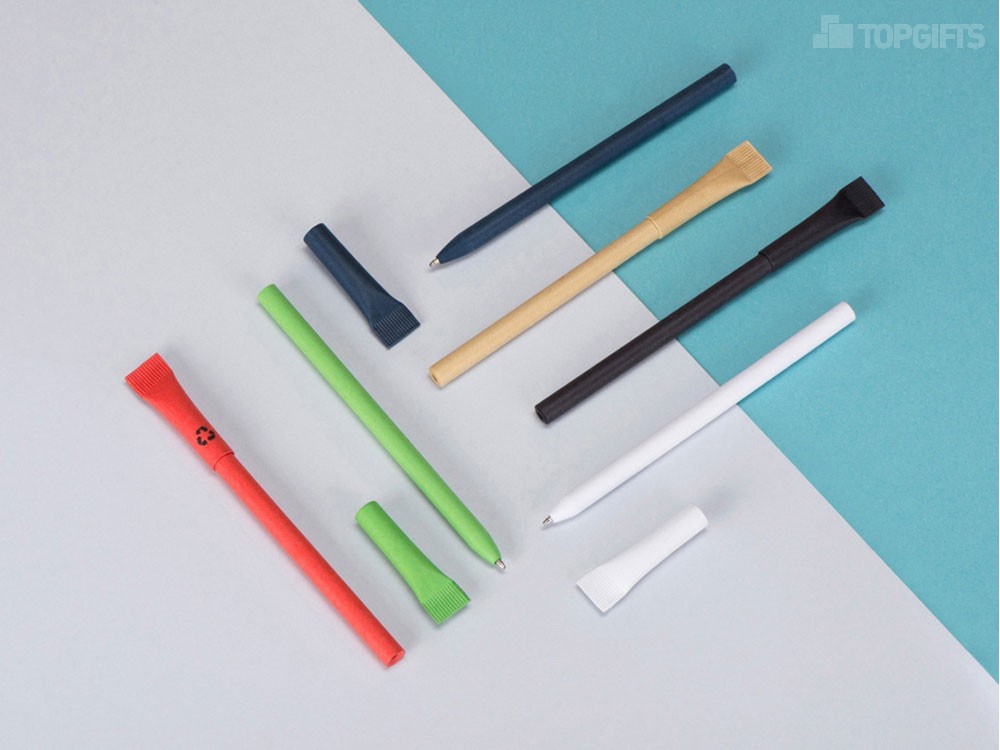 Ручка из переработанной бумаги с колпачком Recycled - 4