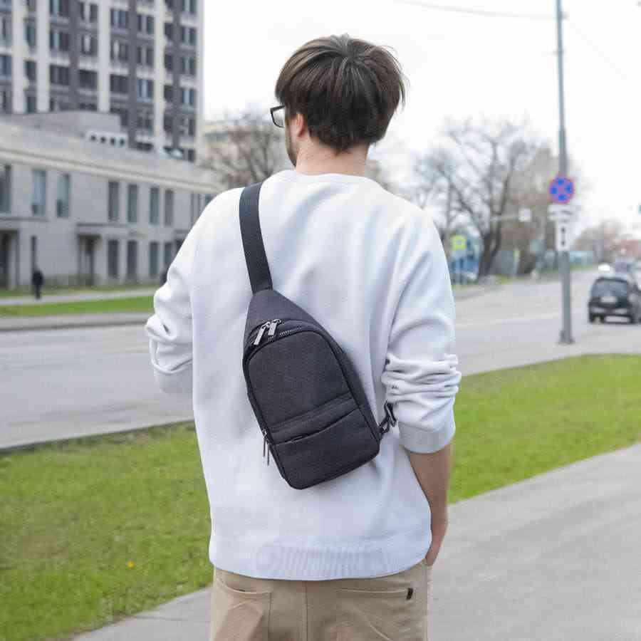 Сумка на плечо CORE, серый, 100% полиэстер - 11