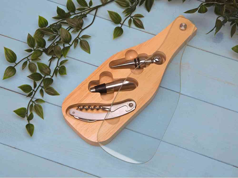 Набор аксессуаров для вина со стеклянной крышкой Pinotage - 12