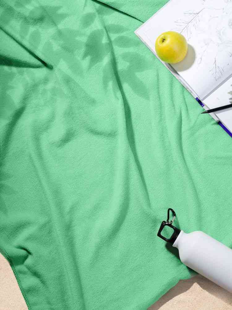 Флисовый плед Warm&Peace, светло-зеленый - 5