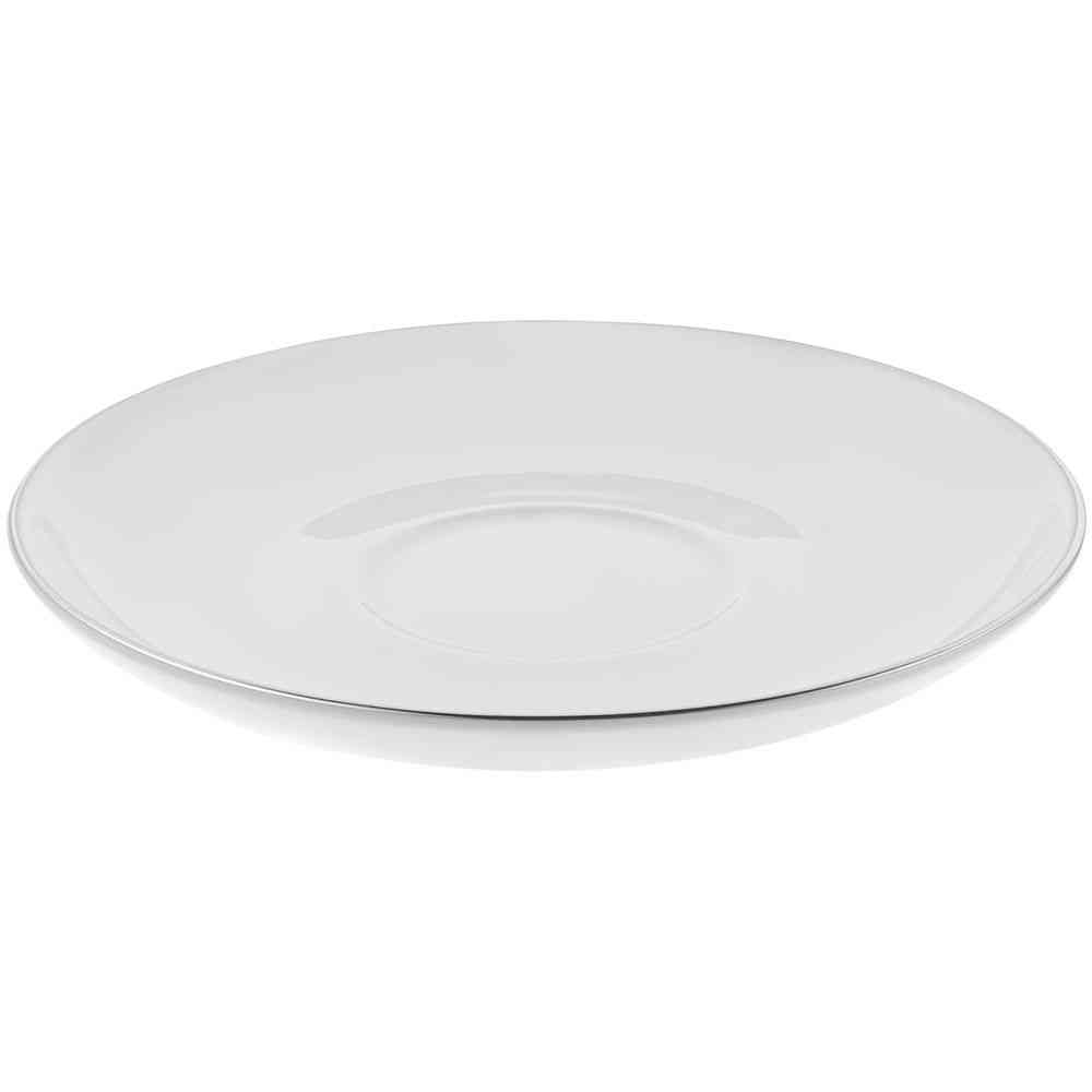 Кофейная пара Select, белая с серебристой отводкой - 8