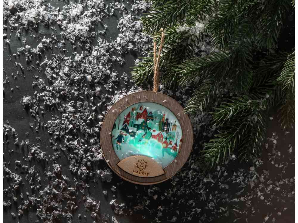 Новогодняя подвеска с подсветкой Шар - 10