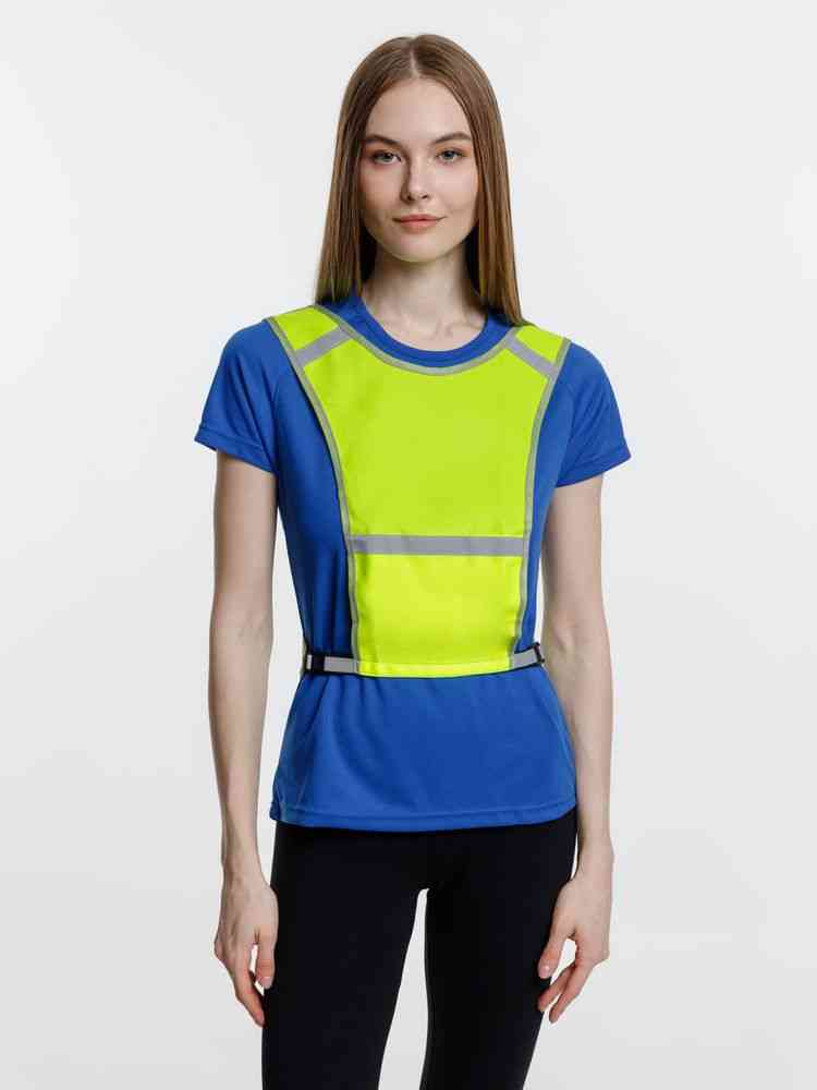 Светоотражающий жилет для бега с маячком Flash, желтый неон - 9