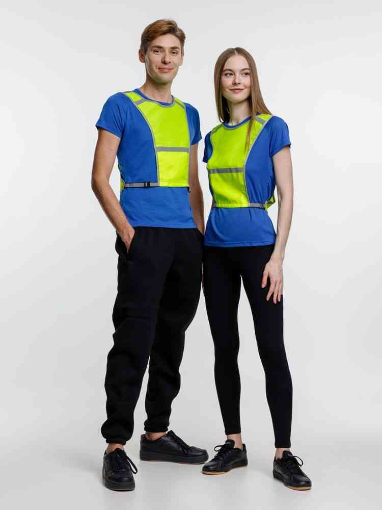 Светоотражающий жилет для бега с маячком Flash, желтый неон - 11