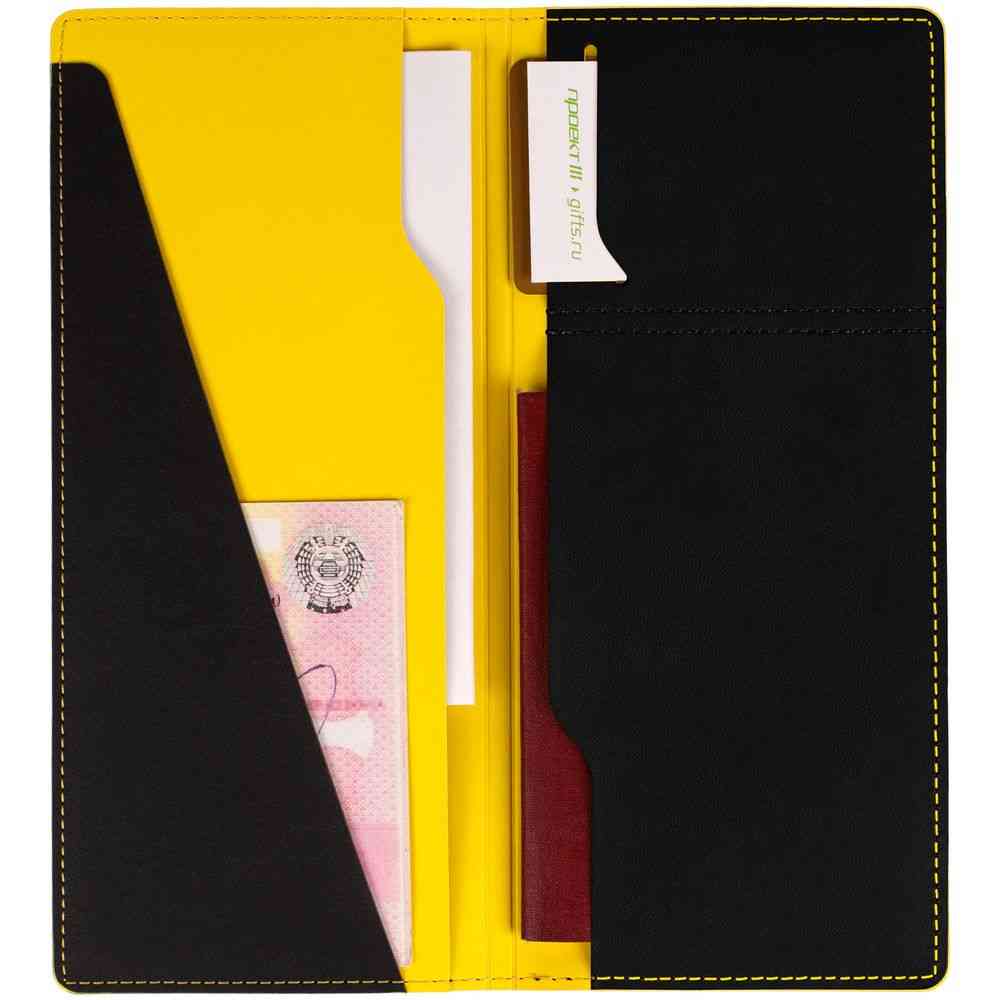 Дорожный органайзер Multimo, черный с желтым - 3