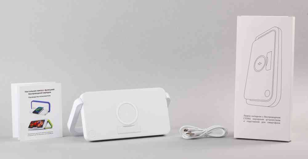Лампа складная "Smart Light" с беспроводным (10W) зарядным устройством и подставкой для смартфона - 8