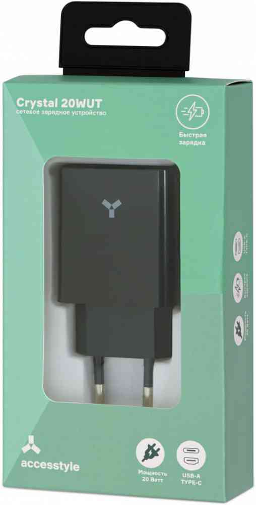 Адаптер сетевой ACCESSTYLE CRYSTAL 20 WUT, черный - 2