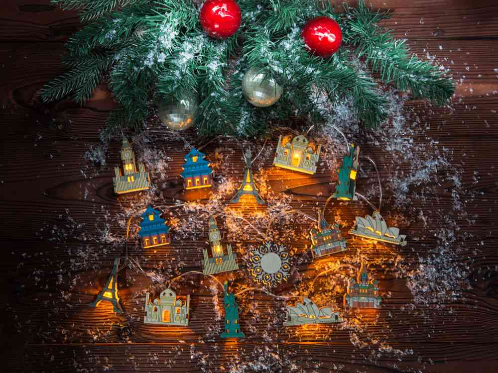 Ёлочная гирлянда Достопримечательности мира - 3