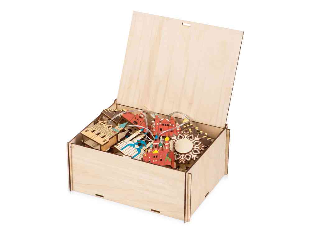 Ёлочная гирлянда с лампами в подарочной коробке Достопримечательности России - 3