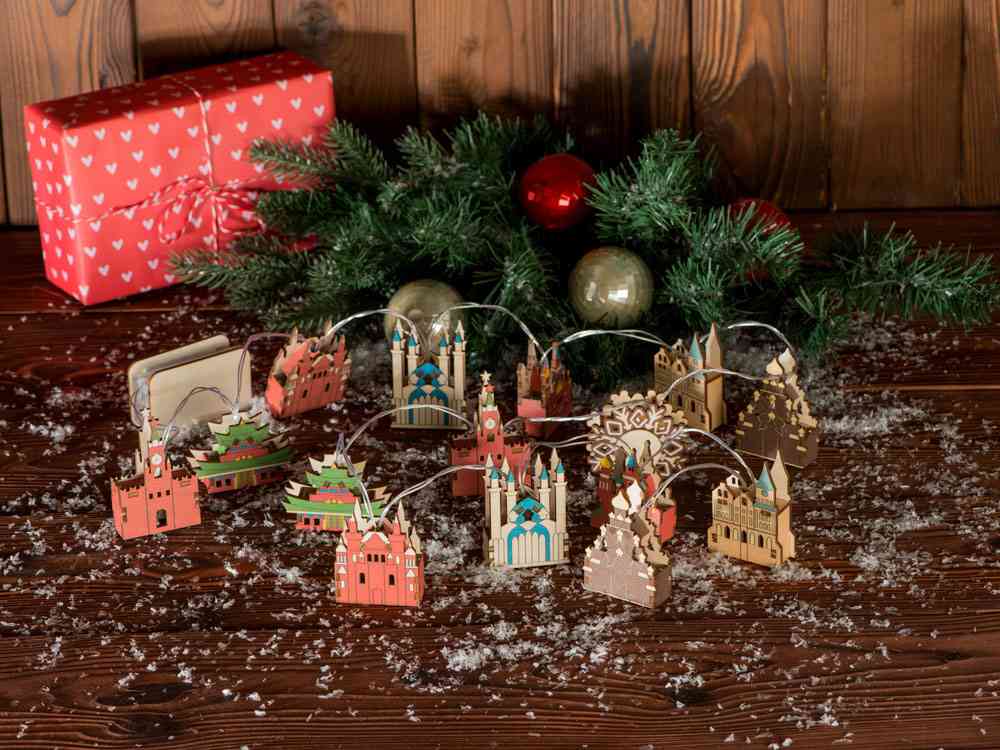 Ёлочная гирлянда с лампами в подарочной коробке Достопримечательности России - 5