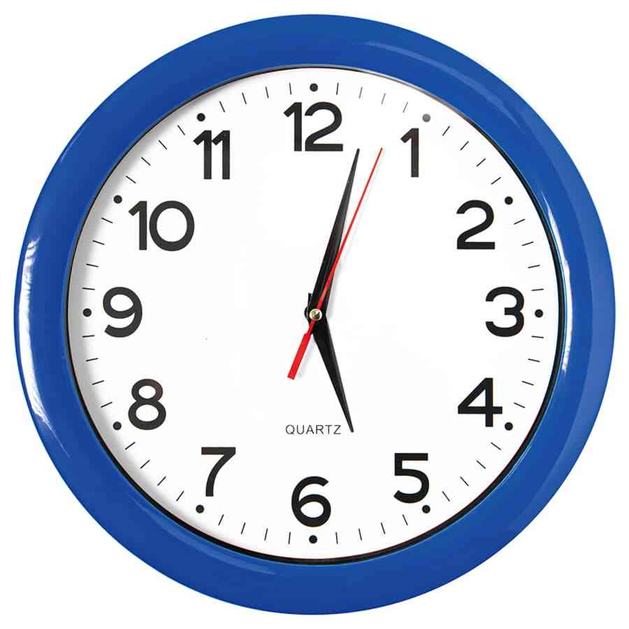 Часы настенные "ПРОМО" разборные; яркий синий, D28,5 см; пластик - 2