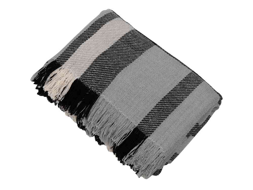 Плед Liner хлопковый с бахромой - 4