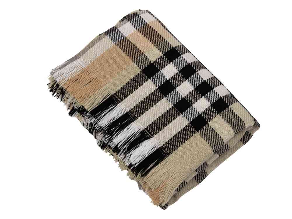 Плед Liner хлопковый с бахромой - 4