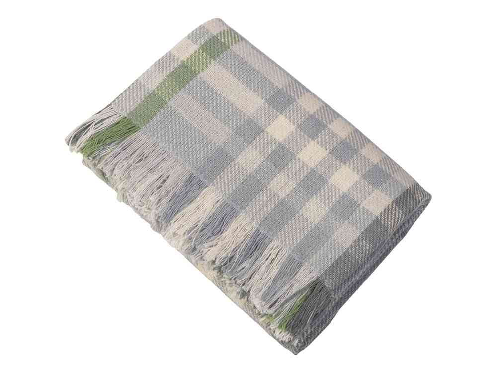 Плед Liner хлопковый с бахромой - 4