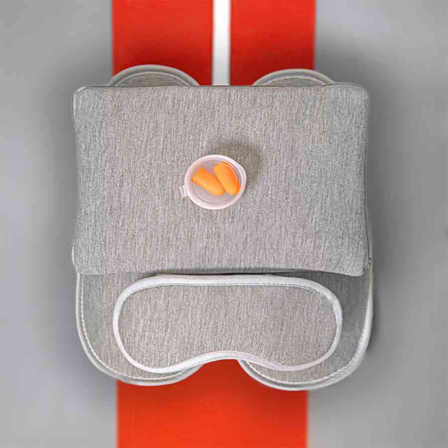 Набор дорожный "Релакс", серый; 20х15 см;  хлопок/нейлон - 5