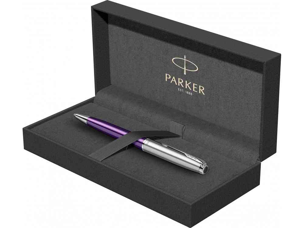 Ручка шариковая Parker Sonnet Essentials Violet SB Steel CT - 4