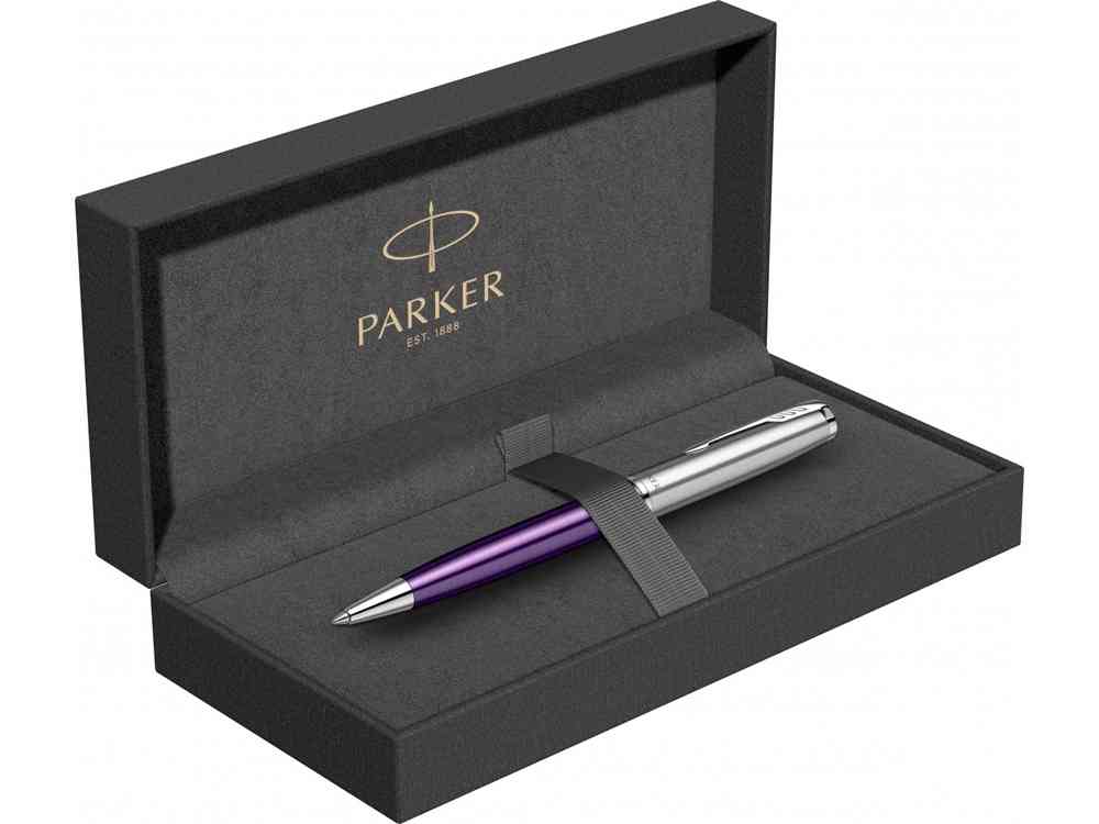 Ручка шариковая Parker Sonnet Essentials Violet SB Steel CT - 5