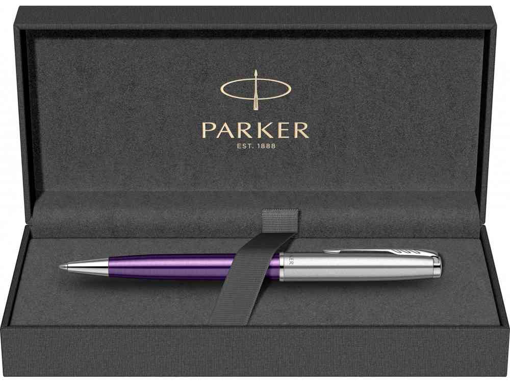 Ручка шариковая Parker Sonnet Essentials Violet SB Steel CT - 6