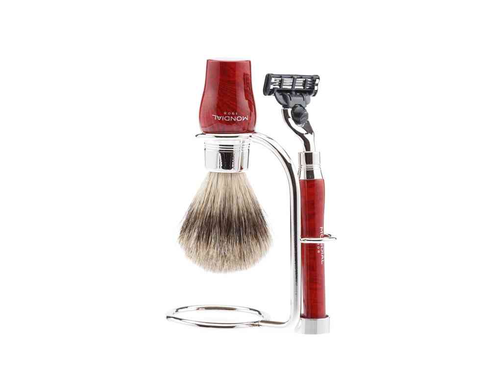 Бритвенный набор: станок MACH3, помазок, подставка - 2