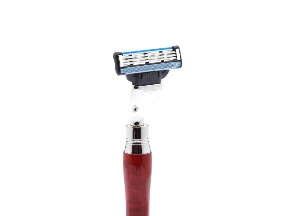 Бритвенный набор: станок MACH3, помазок, подставка - 5