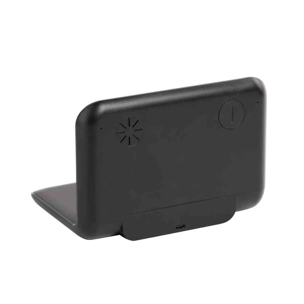 Настольные часы "Smart Time" с беспроводным (15W) зарядным устройством, будильником и термометром, со съёмным дисплеем - 5