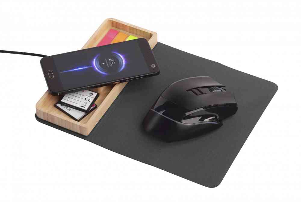 Коврик-трансформер с органайзером на магнитах с беспроводным (15W) ЗУ с подсветкой логотипа - 3