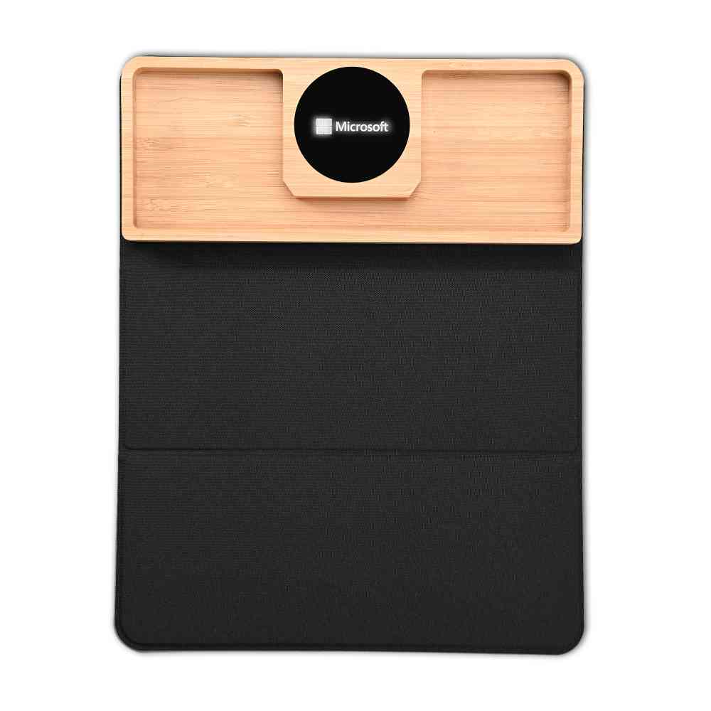 Коврик-трансформер с органайзером на магнитах с беспроводным (15W) ЗУ с подсветкой логотипа - 4