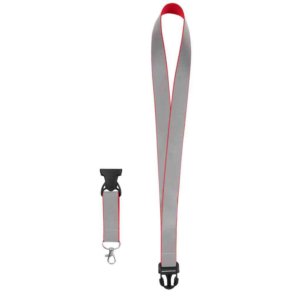 Лента светоотражающая Interlevel, красная с серым - 3