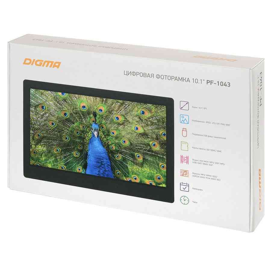 Цифровая фоторамка Digma PF-1043, черная №6