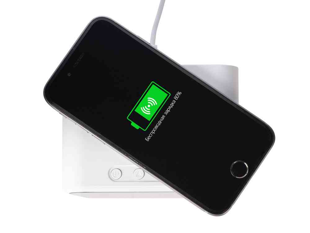 Настольные часы с функцией беспроводной зарядки Wake, 10 Вт - 8