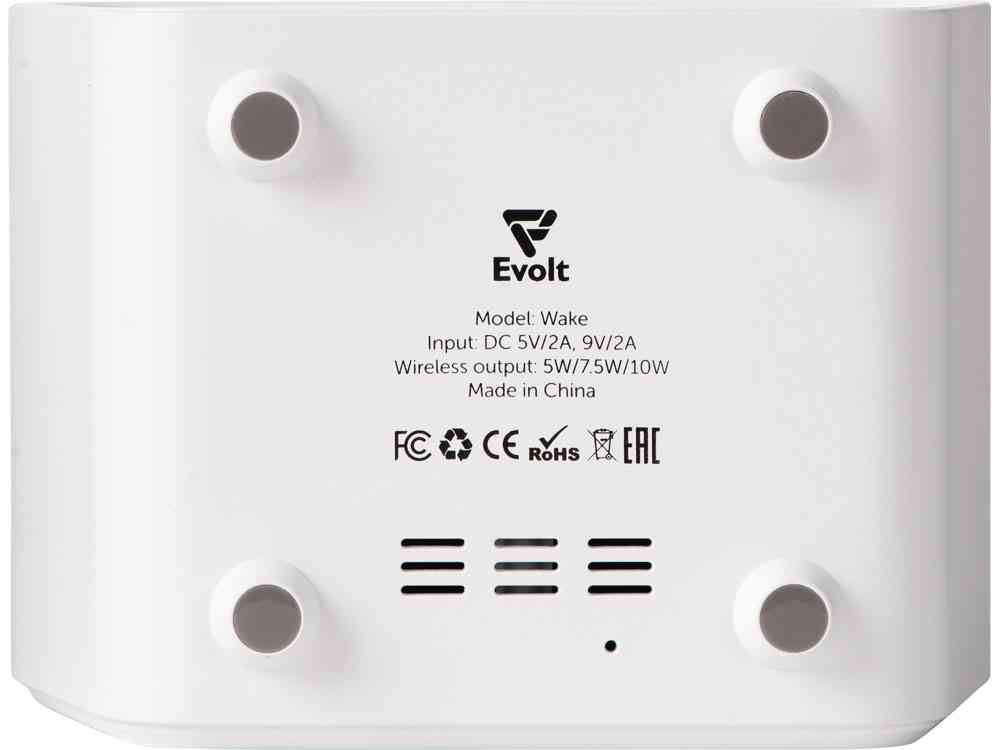 Настольные часы с функцией беспроводной зарядки Wake, 10 Вт - 9