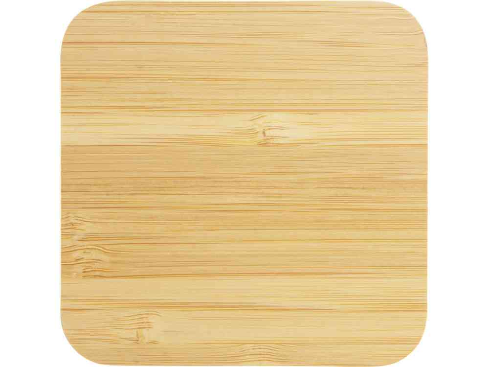 USB-хаб с беспроводной зарядкой из бамбука Plato, 5 Вт - 4