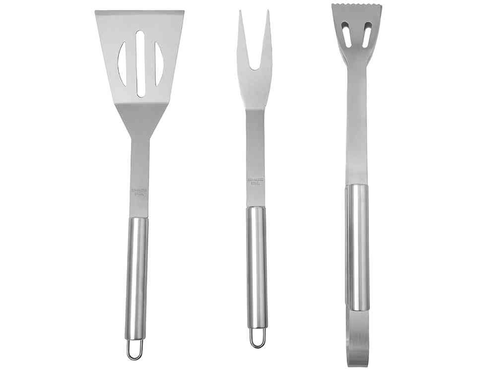 Набор для барбекю в кейсе: лопатка, щипцы, вилка Salvy - 10