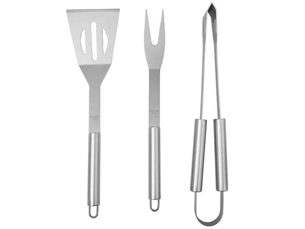 Набор для барбекю в кейсе: лопатка, щипцы, вилка Salvy - 11