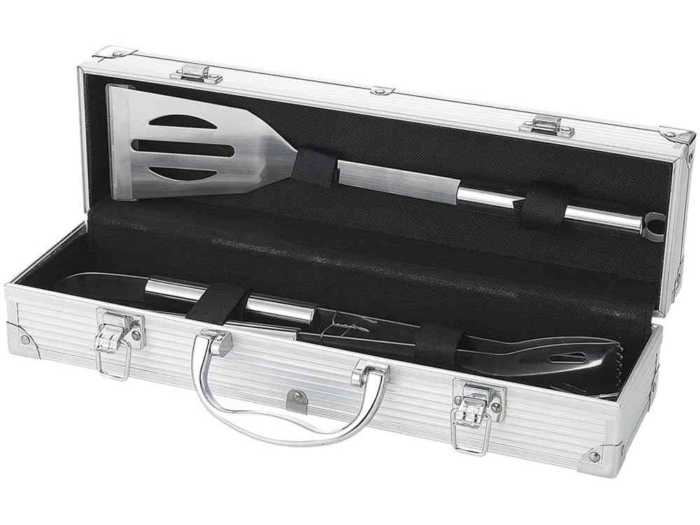 Набор для барбекю в кейсе: лопатка, щипцы, вилка Salvy - 2