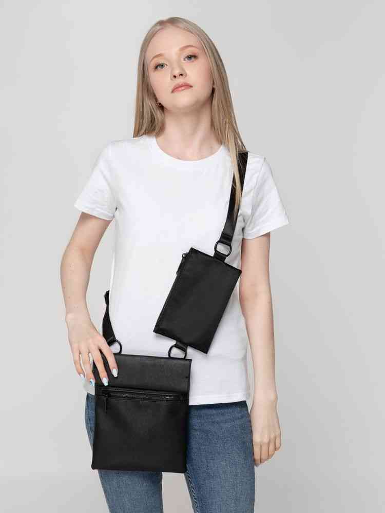 Сумка через плечо ringLink с отстегивающимся органайзером, черная - 6