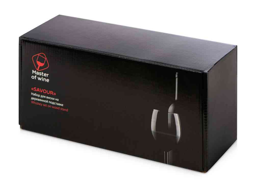 Набор для виски и коктейлей на подставке из дуба Savour - 10
