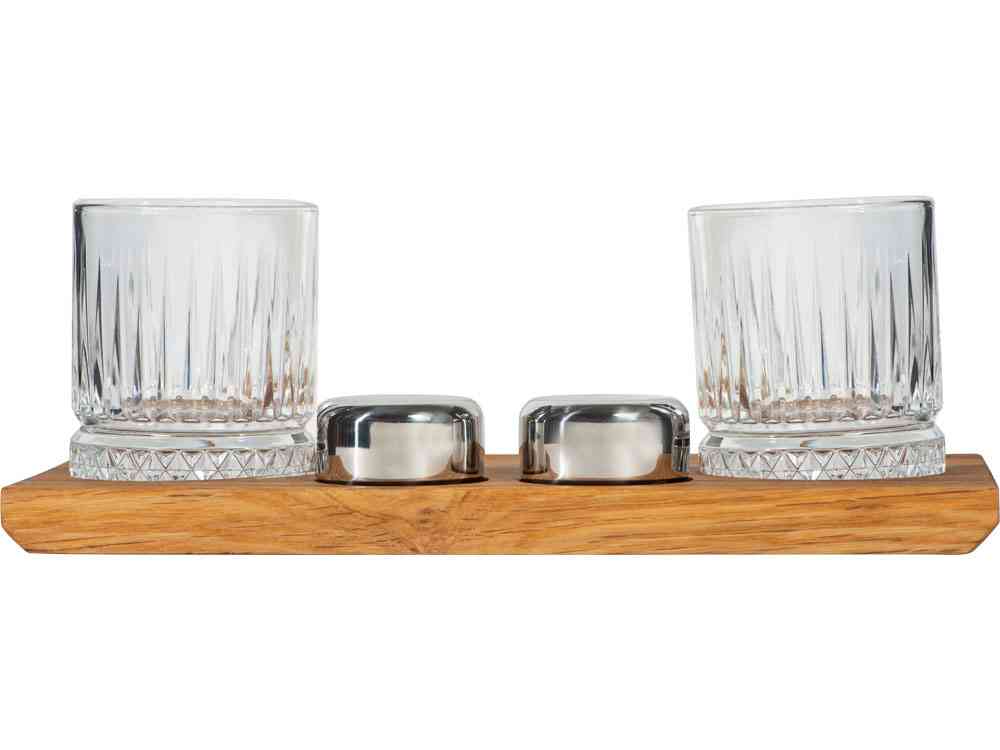 Набор для виски и коктейлей на подставке из дуба Savour - 2