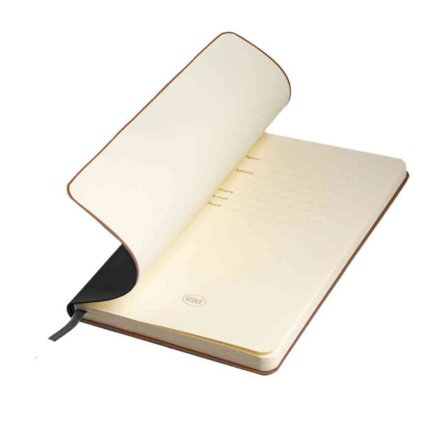 Ежедневник недатированный SIMPLY FLEX, А5,  черный, кремовый блок, в линейку - 6