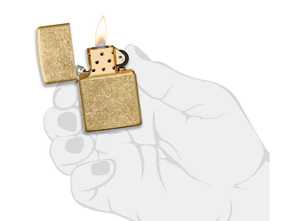 Зажигалка ZIPPO Classic с покрытием Tumbled Brass - 9