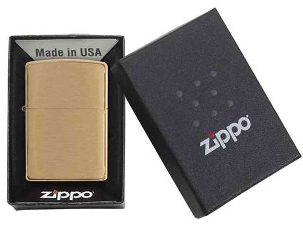 Зажигалка ZIPPO с покрытием Brushed Brass - 4