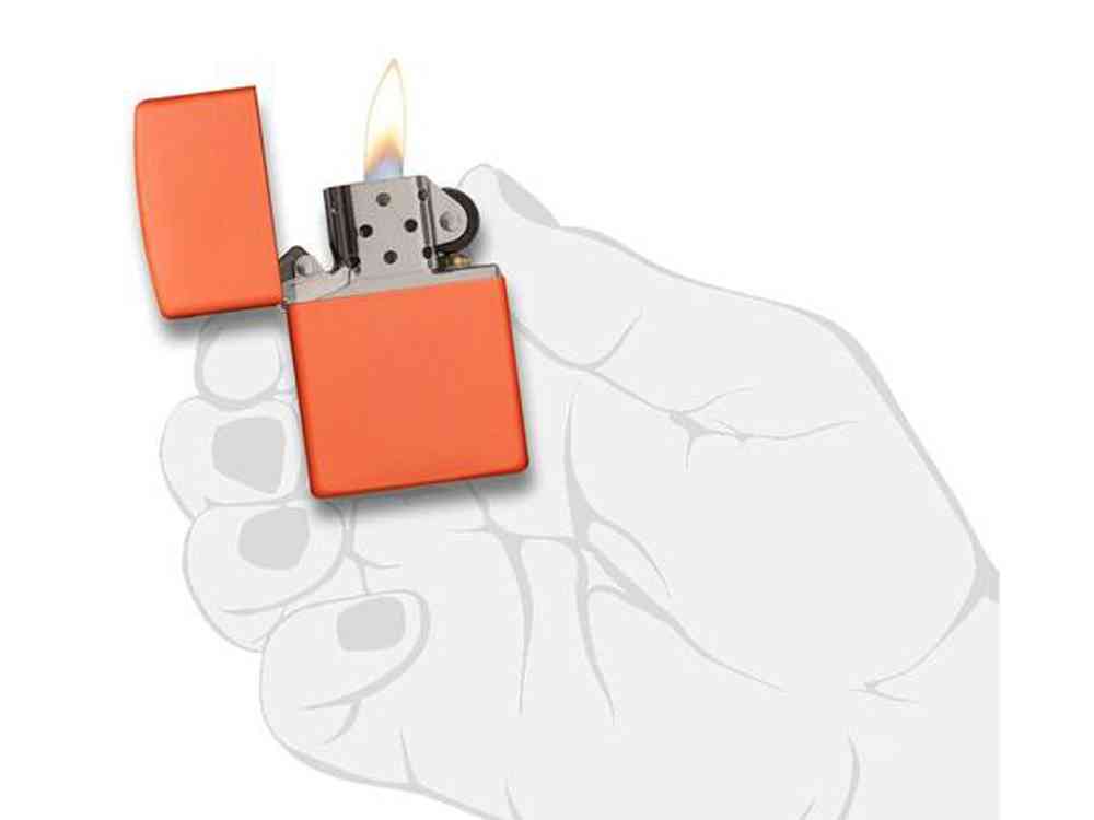 Зажигалка ZIPPO Classic с покрытием Orange Matte - 5