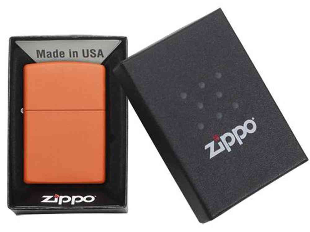 Зажигалка ZIPPO Classic с покрытием Orange Matte - 6